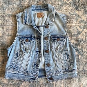 American Eagle Denim Vest SMALL